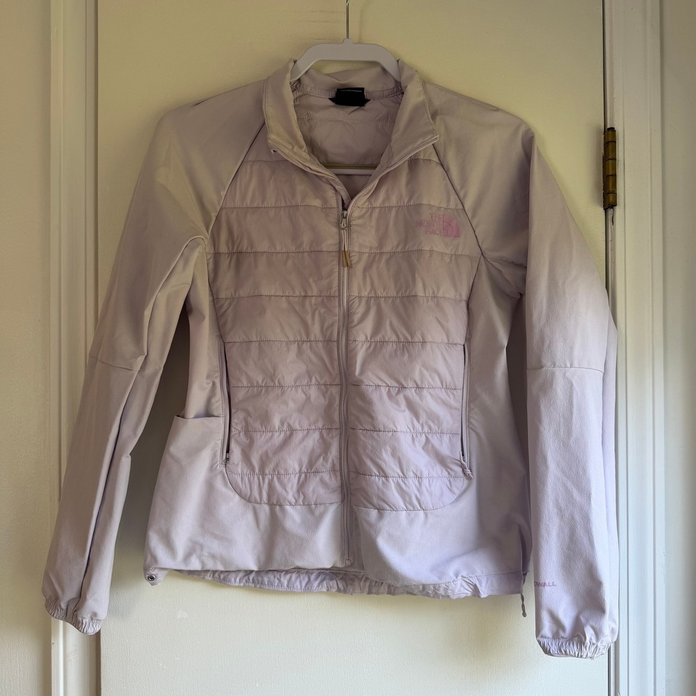 The North Face Womens WindWall Hybrid Quilted Softshell Jacket Lavender Purple S